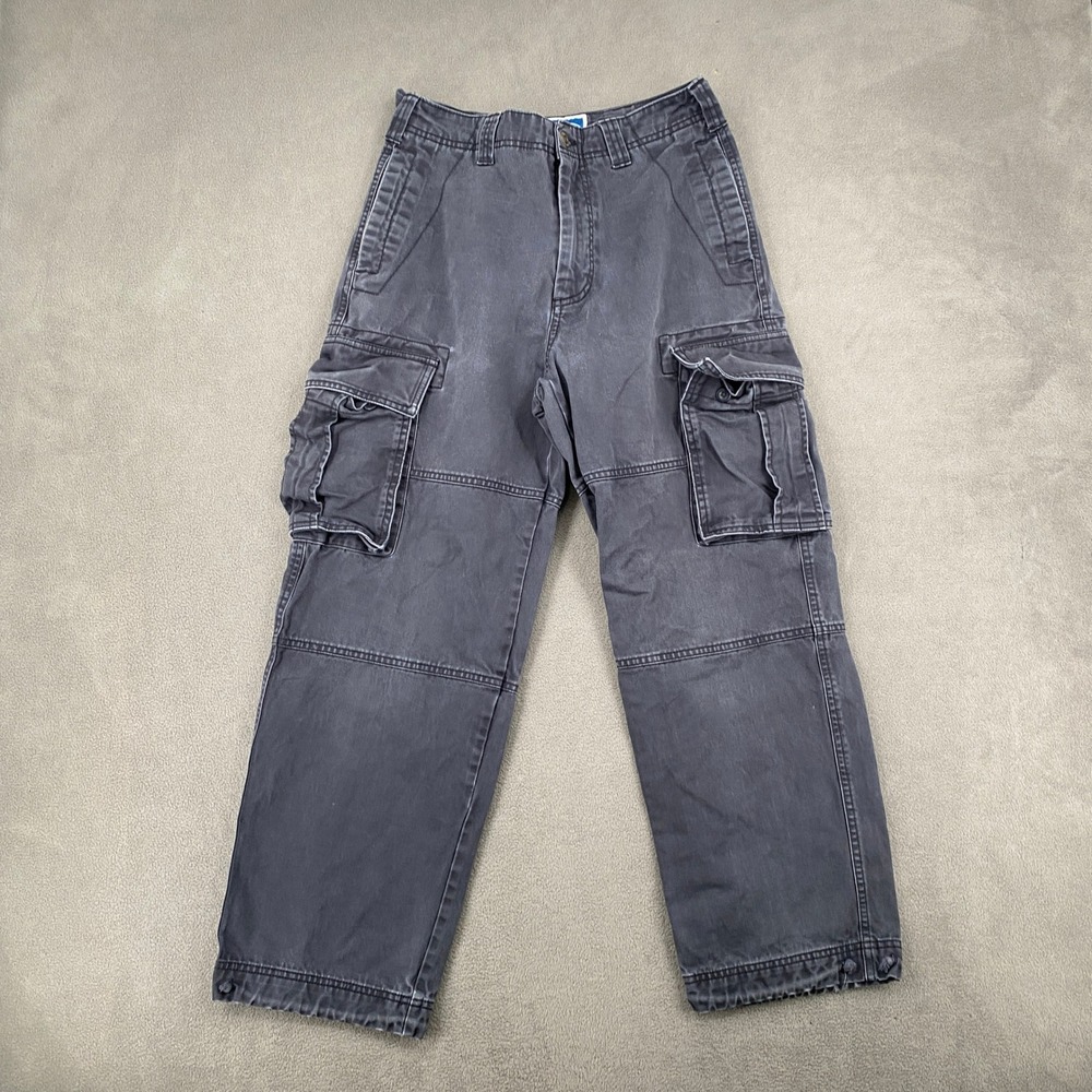 Old Navy Reissue Vintage Y2K Cargo Pants Faded Black Charcoal 28x30 Mens